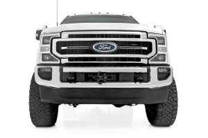 Ford F-350 Super Duty Hidden Winch Mount - Front - Rough Country - PRO12000S - Black - '20-'22